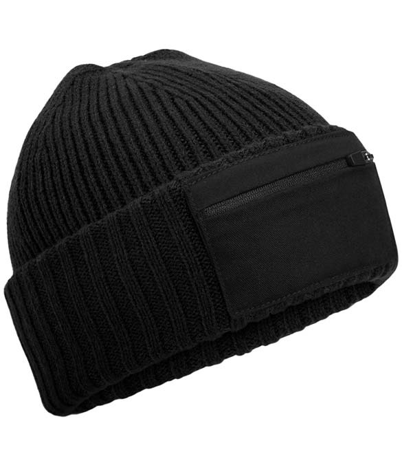 Beechfield Zip Patch Beanie