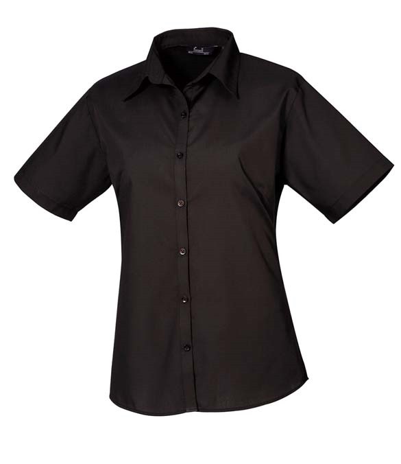 Premier Ladies Short Sleeve Poplin Blouse