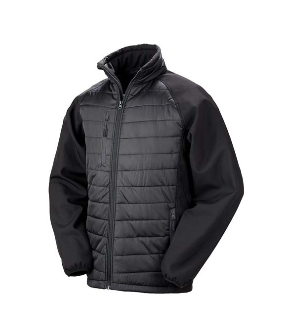 Result Genuine Recycled Black Compass Padded Jacket